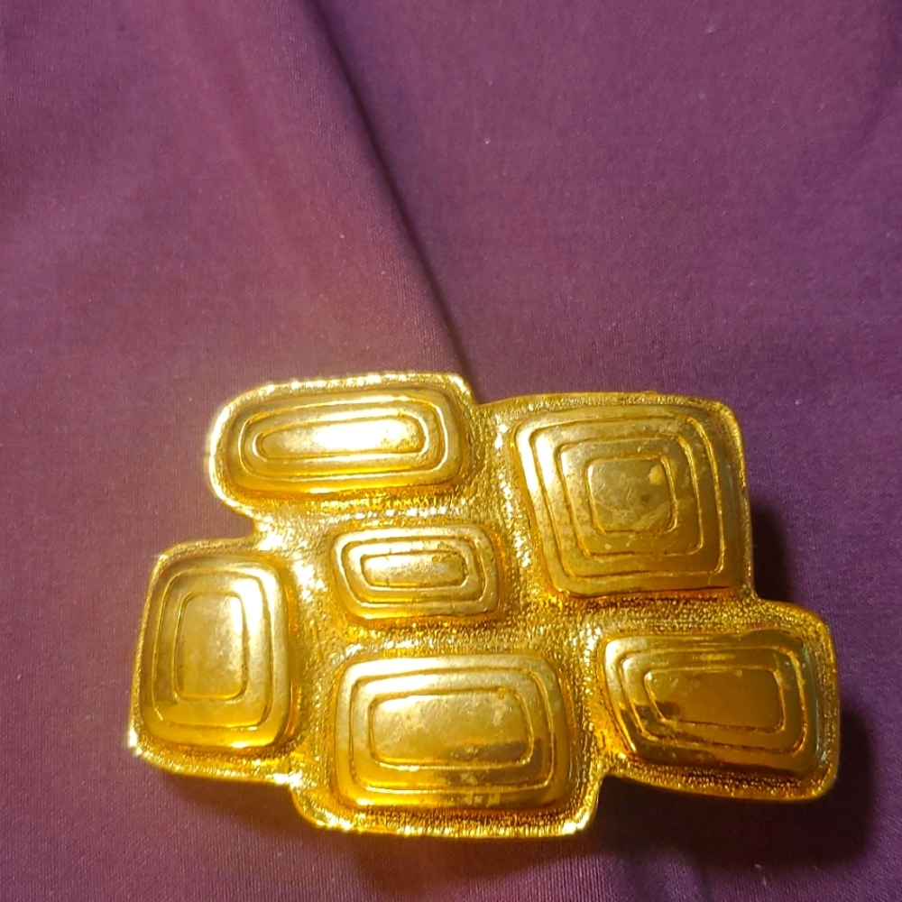 Gold Geometric Belt Buckle